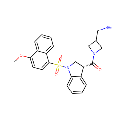 COc1ccc(S(=O)(=O)N2C[C@H](C(=O)N3CC(CN)C3)c3ccccc32)c2ccccc12 ZINC000049037223