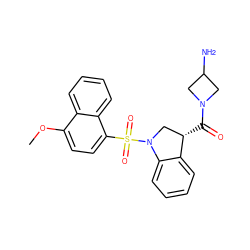 COc1ccc(S(=O)(=O)N2C[C@H](C(=O)N3CC(N)C3)c3ccccc32)c2ccccc12 ZINC000049037219