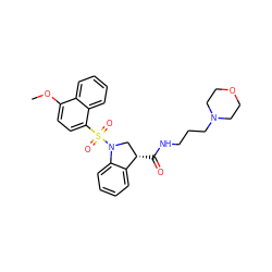 COc1ccc(S(=O)(=O)N2C[C@H](C(=O)NCCCN3CCOCC3)c3ccccc32)c2ccccc12 ZINC000049037655