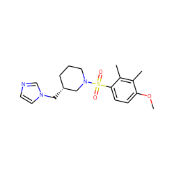 COc1ccc(S(=O)(=O)N2CCC[C@@H](Cn3ccnc3)C2)c(C)c1C ZINC000653905718