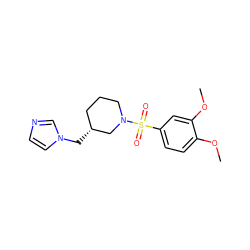 COc1ccc(S(=O)(=O)N2CCC[C@@H](Cn3ccnc3)C2)cc1OC ZINC000653861814