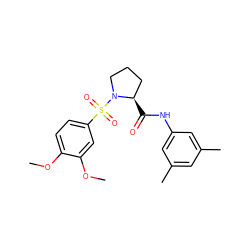 COc1ccc(S(=O)(=O)N2CCC[C@H]2C(=O)Nc2cc(C)cc(C)c2)cc1OC ZINC000170577453