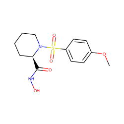 COc1ccc(S(=O)(=O)N2CCCC[C@@H]2C(=O)NO)cc1 ZINC000013801714