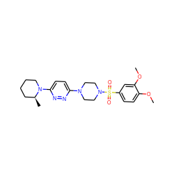 COc1ccc(S(=O)(=O)N2CCN(c3ccc(N4CCCC[C@@H]4C)nn3)CC2)cc1OC ZINC000020776999