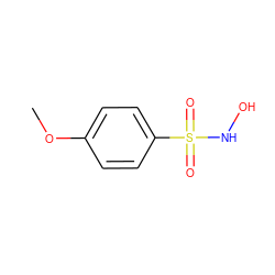 COc1ccc(S(=O)(=O)NO)cc1 ZINC000013813812