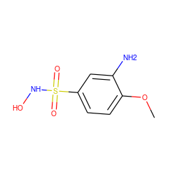 COc1ccc(S(=O)(=O)NO)cc1N ZINC000013813809