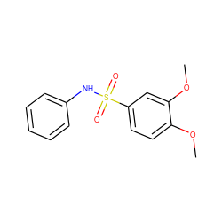COc1ccc(S(=O)(=O)Nc2ccccc2)cc1OC ZINC000000177809