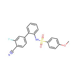 COc1ccc(S(=O)(=O)Nc2ccccc2-c2ccc(C#N)c(F)c2)cc1 ZINC000473086666