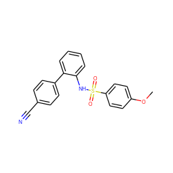 COc1ccc(S(=O)(=O)Nc2ccccc2-c2ccc(C#N)cc2)cc1 ZINC000473096112