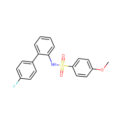 COc1ccc(S(=O)(=O)Nc2ccccc2-c2ccc(F)cc2)cc1 ZINC000473096733