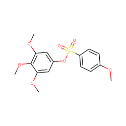 COc1ccc(S(=O)(=O)Oc2cc(OC)c(OC)c(OC)c2)cc1 ZINC000027997657