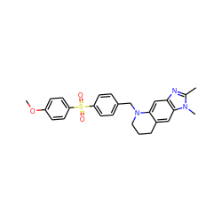 COc1ccc(S(=O)(=O)c2ccc(CN3CCCc4cc5c(cc43)nc(C)n5C)cc2)cc1 ZINC000013451100