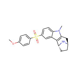 COc1ccc(S(=O)(=O)c2ccc3c(c2)c2c(n3C)C[C@H]3CC[C@H]2N3)cc1 ZINC000117209474