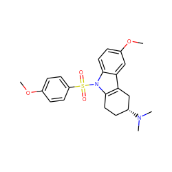 COc1ccc(S(=O)(=O)n2c3c(c4cc(OC)ccc42)C[C@H](N(C)C)CC3)cc1 ZINC000060325915