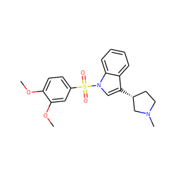 COc1ccc(S(=O)(=O)n2cc([C@@H]3CCN(C)C3)c3ccccc32)cc1OC ZINC000003976209