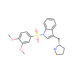 COc1ccc(S(=O)(=O)n2cc(C[C@@H]3CCCN3)c3ccccc32)cc1OC ZINC000028526551