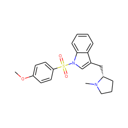 COc1ccc(S(=O)(=O)n2cc(C[C@@H]3CCCN3C)c3ccccc32)cc1 ZINC000028524641