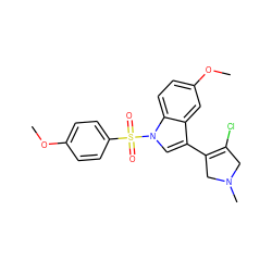 COc1ccc(S(=O)(=O)n2cc(C3=C(Cl)CN(C)C3)c3cc(OC)ccc32)cc1 ZINC000034479600