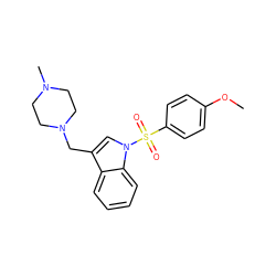 COc1ccc(S(=O)(=O)n2cc(CN3CCN(C)CC3)c3ccccc32)cc1 ZINC000034167348
