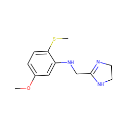 COc1ccc(SC)c(NCC2=NCCN2)c1 ZINC000013473773