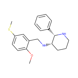 COc1ccc(SC)cc1CN[C@H]1CCCN[C@H]1c1ccccc1 ZINC000022938138