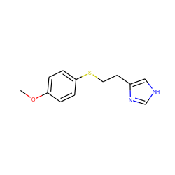 COc1ccc(SCCc2c[nH]cn2)cc1 ZINC000049088845