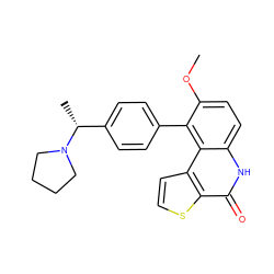 COc1ccc2[nH]c(=O)c3sccc3c2c1-c1ccc([C@@H](C)N2CCCC2)cc1 ZINC000165250451