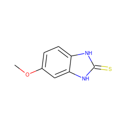 COc1ccc2[nH]c(=S)[nH]c2c1 ZINC000000389869