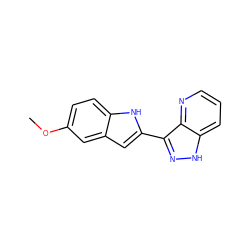 COc1ccc2[nH]c(-c3n[nH]c4cccnc34)cc2c1 ZINC000064548540