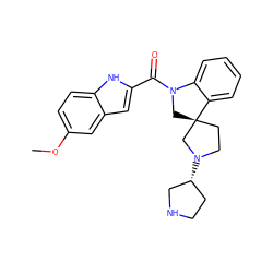 COc1ccc2[nH]c(C(=O)N3C[C@]4(CCN([C@@H]5CCNC5)C4)c4ccccc43)cc2c1 ZINC000073396170