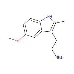 COc1ccc2[nH]c(C)c(CCN)c2c1 ZINC000000140722