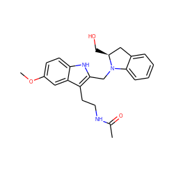 COc1ccc2[nH]c(CN3c4ccccc4C[C@@H]3CO)c(CCNC(C)=O)c2c1 ZINC000040429136