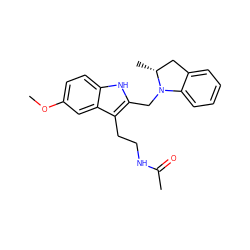 COc1ccc2[nH]c(CN3c4ccccc4C[C@H]3C)c(CCNC(C)=O)c2c1 ZINC000040847035