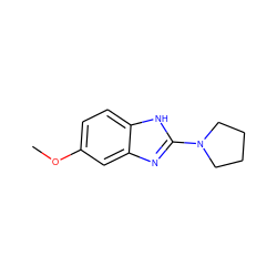 COc1ccc2[nH]c(N3CCCC3)nc2c1 ZINC000005075276