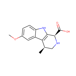 COc1ccc2[nH]c3c(c2c1)[C@H](C)CN[C@@H]3C(=O)O ZINC000028948134