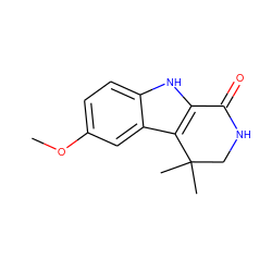 COc1ccc2[nH]c3c(c2c1)C(C)(C)CNC3=O ZINC000028901697