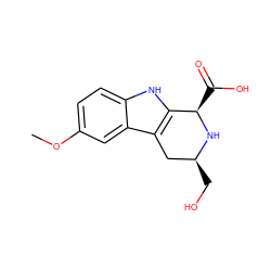 COc1ccc2[nH]c3c(c2c1)C[C@H](CO)N[C@@H]3C(=O)O ZINC000028948190