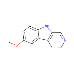 COc1ccc2[nH]c3c(c2c1)CCN=C3 ZINC000013587964