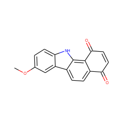 COc1ccc2[nH]c3c4c(ccc3c2c1)C(=O)C=CC4=O ZINC000001626802