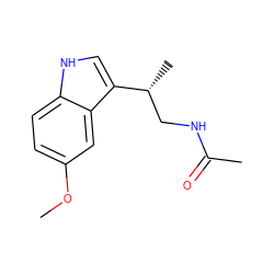COc1ccc2[nH]cc([C@H](C)CNC(C)=O)c2c1 ZINC000000024663