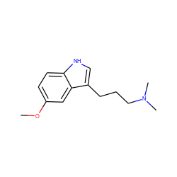 COc1ccc2[nH]cc(CCCN(C)C)c2c1 ZINC000028128071