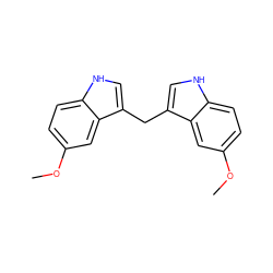 COc1ccc2[nH]cc(Cc3c[nH]c4ccc(OC)cc34)c2c1 ZINC000028949184