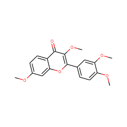 COc1ccc2c(=O)c(OC)c(-c3ccc(OC)c(OC)c3)oc2c1 ZINC000014757009