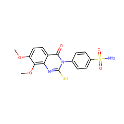 COc1ccc2c(=O)n(-c3ccc(S(N)(=O)=O)cc3)c(S)nc2c1OC ZINC000653691232