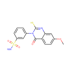 COc1ccc2c(=O)n(-c3cccc(S(N)(=O)=O)c3)c(S)nc2c1 ZINC001772575167