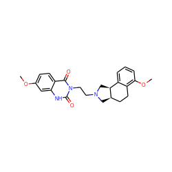 COc1ccc2c(=O)n(CCN3C[C@@H]4CCc5c(OC)cccc5[C@@H]4C3)c(=O)[nH]c2c1 ZINC000013863030