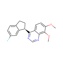 COc1ccc2c([C@@H]3CCc4ccc(F)cc43)ncnc2c1OC ZINC000474609959