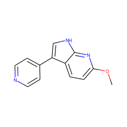 COc1ccc2c(-c3ccncc3)c[nH]c2n1 ZINC000217063020