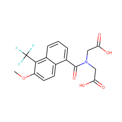 COc1ccc2c(C(=O)N(CC(=O)O)CC(=O)O)cccc2c1C(F)(F)F ZINC000028380526