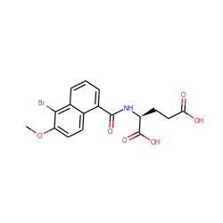 COc1ccc2c(C(=O)N[C@@H](CCC(=O)O)C(=O)O)cccc2c1Br ZINC000028368714